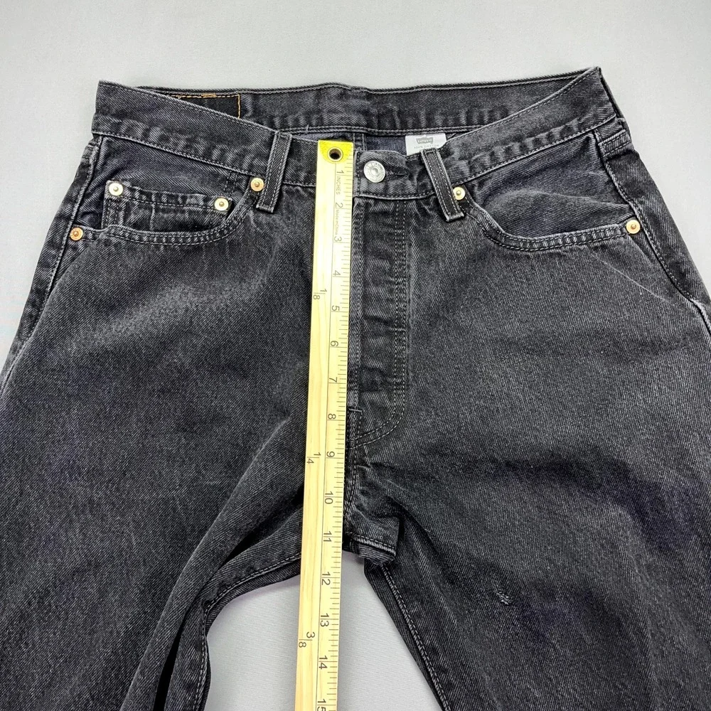Vintage Levis Jeans Mens Tag 34 (Fit 30) Brown Denim 501 Button Fly Straight Leg